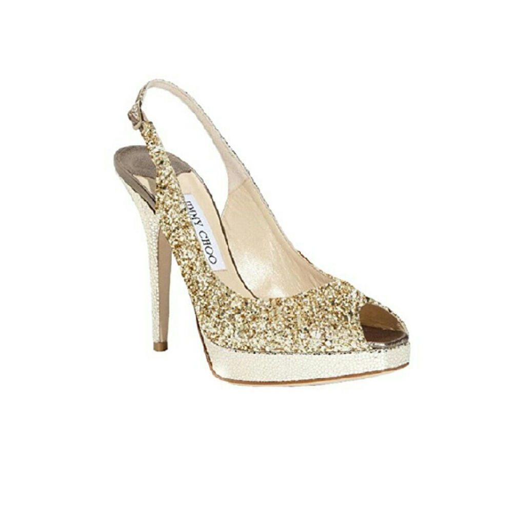 JIMMY CHOO
Nova Glitter Slingback Pumps